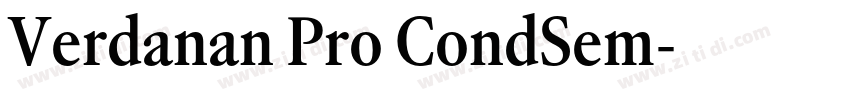 Verdanan Pro CondSem字体转换